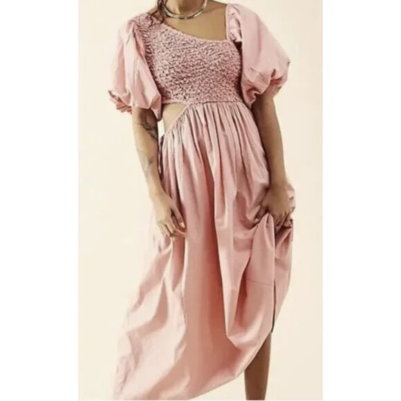 Free People One Shoulder Pink Dress - Picture 1 of 16